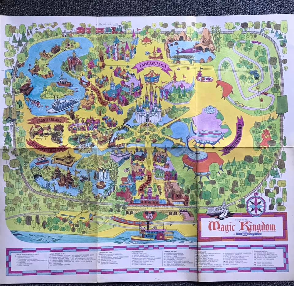 Vintage 1978 Disneyland map found at Goodwill