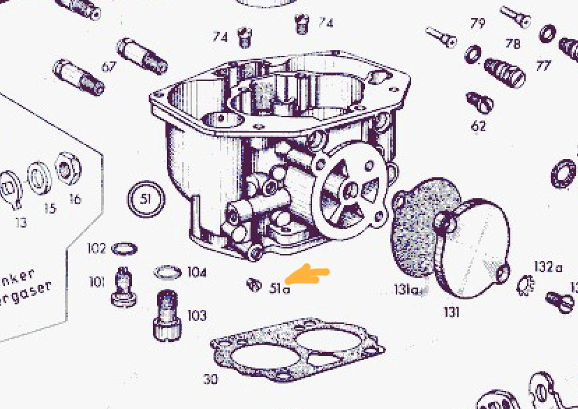 What part goes into the hole in 32 NDIX carburetors for a 1964