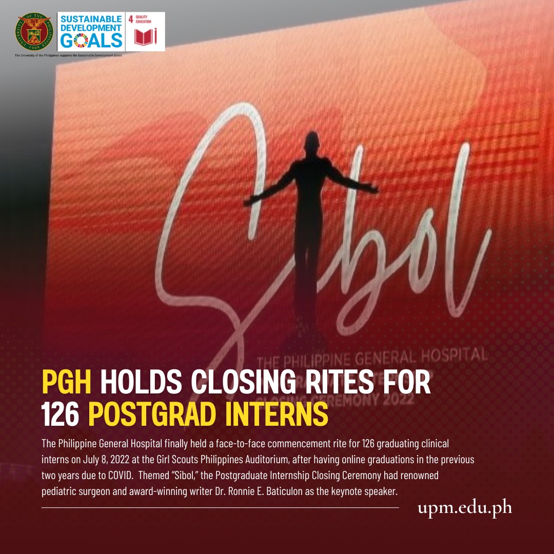University of the Philippines Manila - PGH holds closing rites for 126 ...