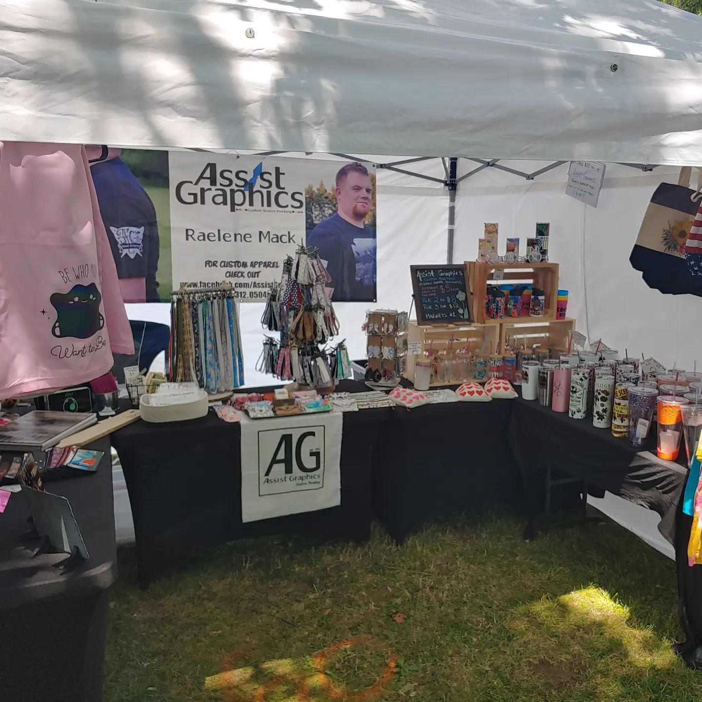 Assist Graphics - We are all set up at Horse Trading Days...