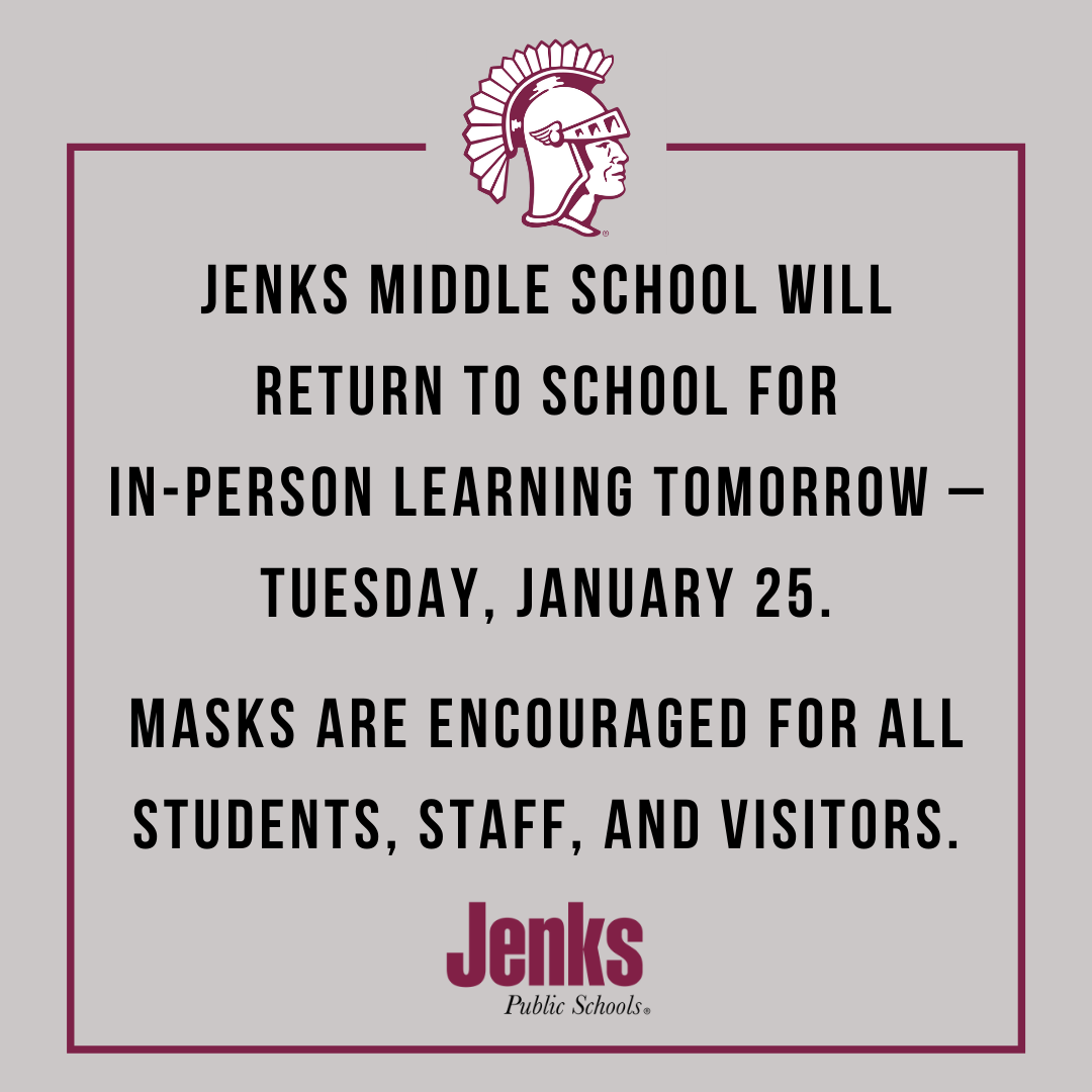***UPDATE*** Students at Jenks... - Jenks Public Schools