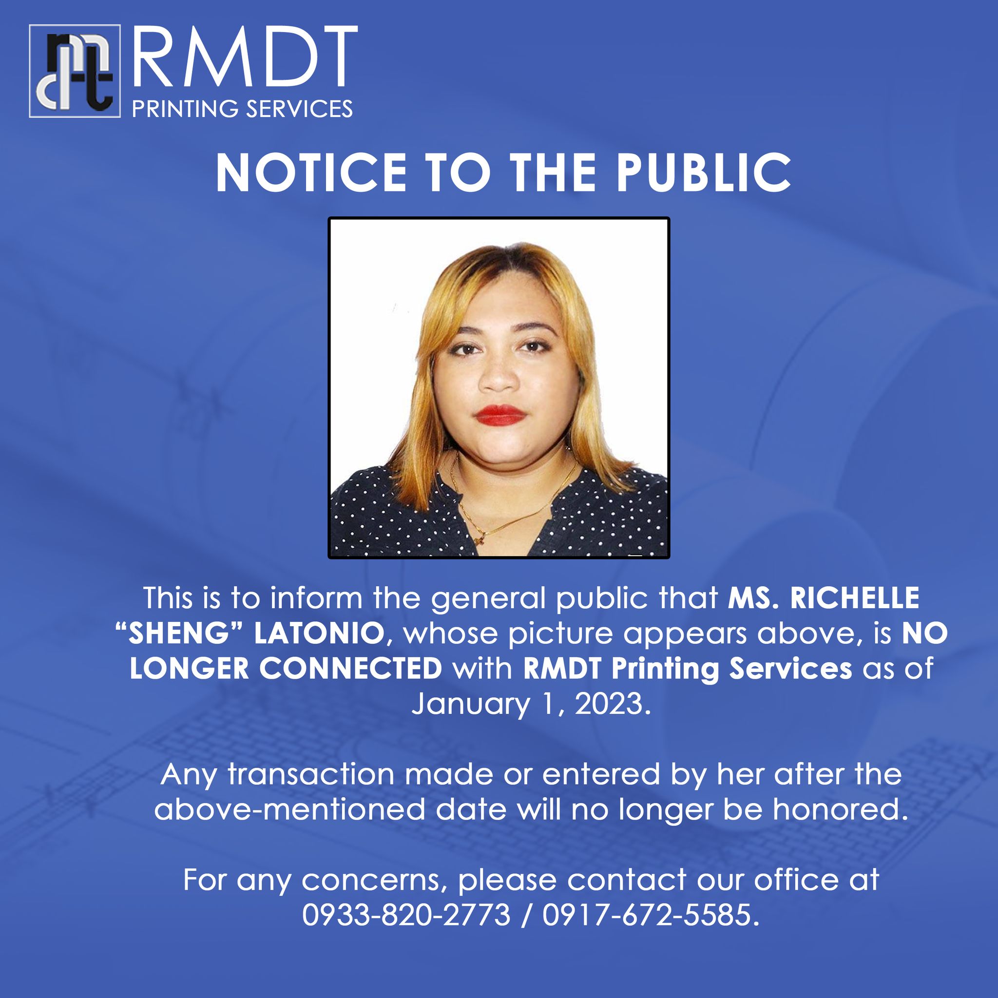 RMDT Printing Services | Quezon City