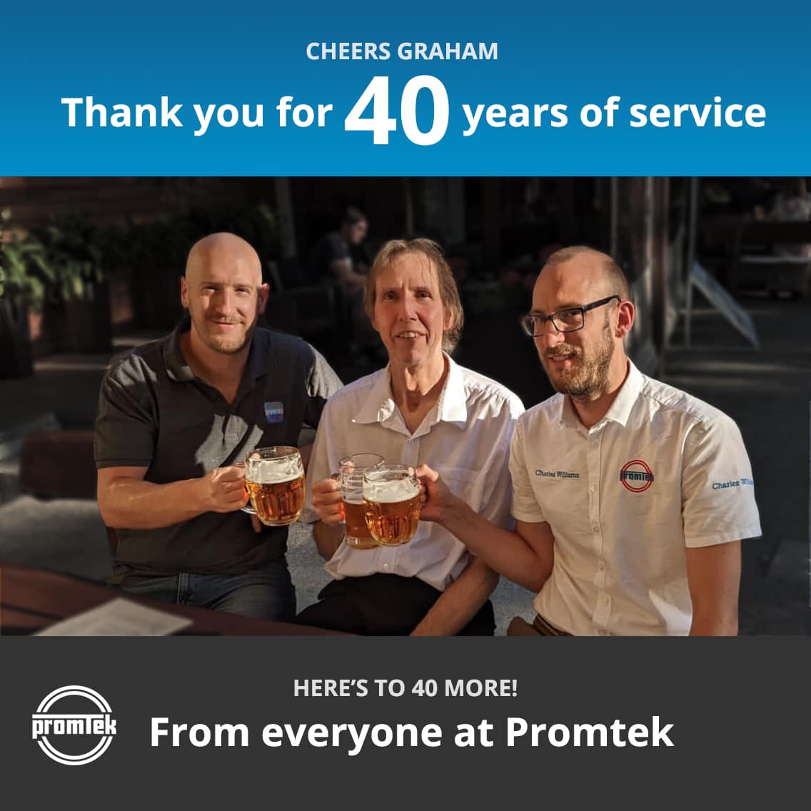 Promtek - Our longest serving employee celebrates 40 years... | Facebook