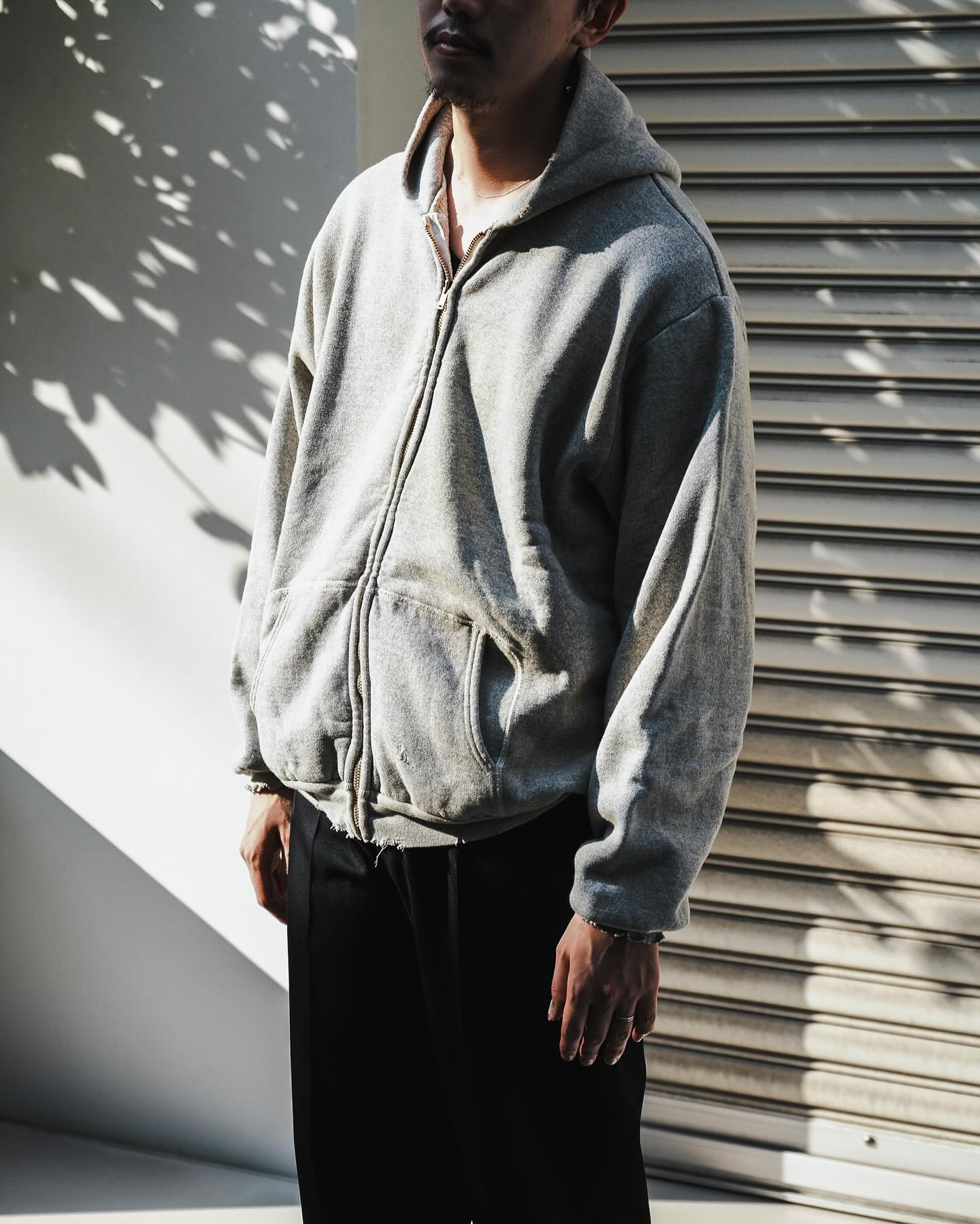 A.PRESSE “Vintage Zip Sweat Hoodie” COL: ASH GRAY SIZE: 1,2,3,4 