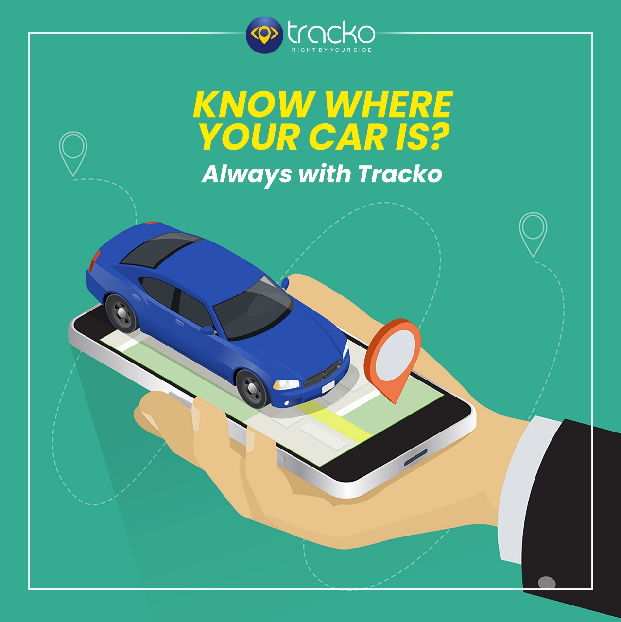 Tracko - Get to know about your car's Location Anywhere,...