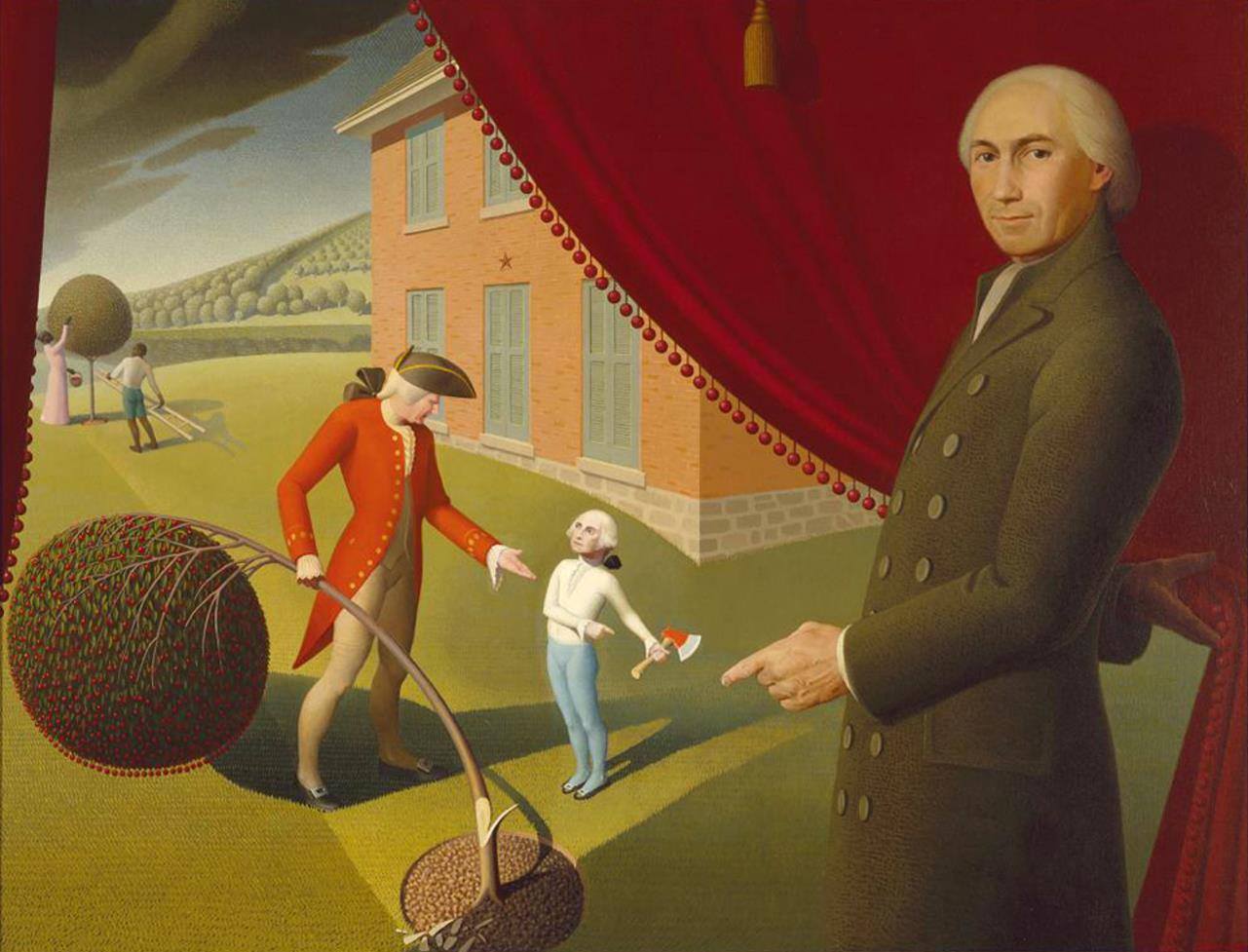 The Museum - Grant Wood (American, 1891-1942) Parson Weems' Fable (1939 ...