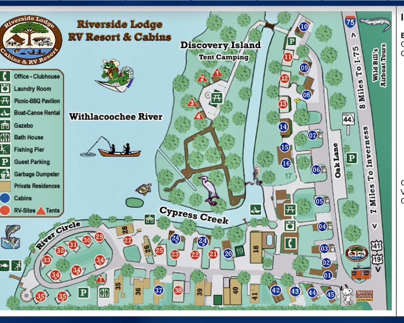 Here is a look at our park layout! - Riverside Lodge Resort | Facebook