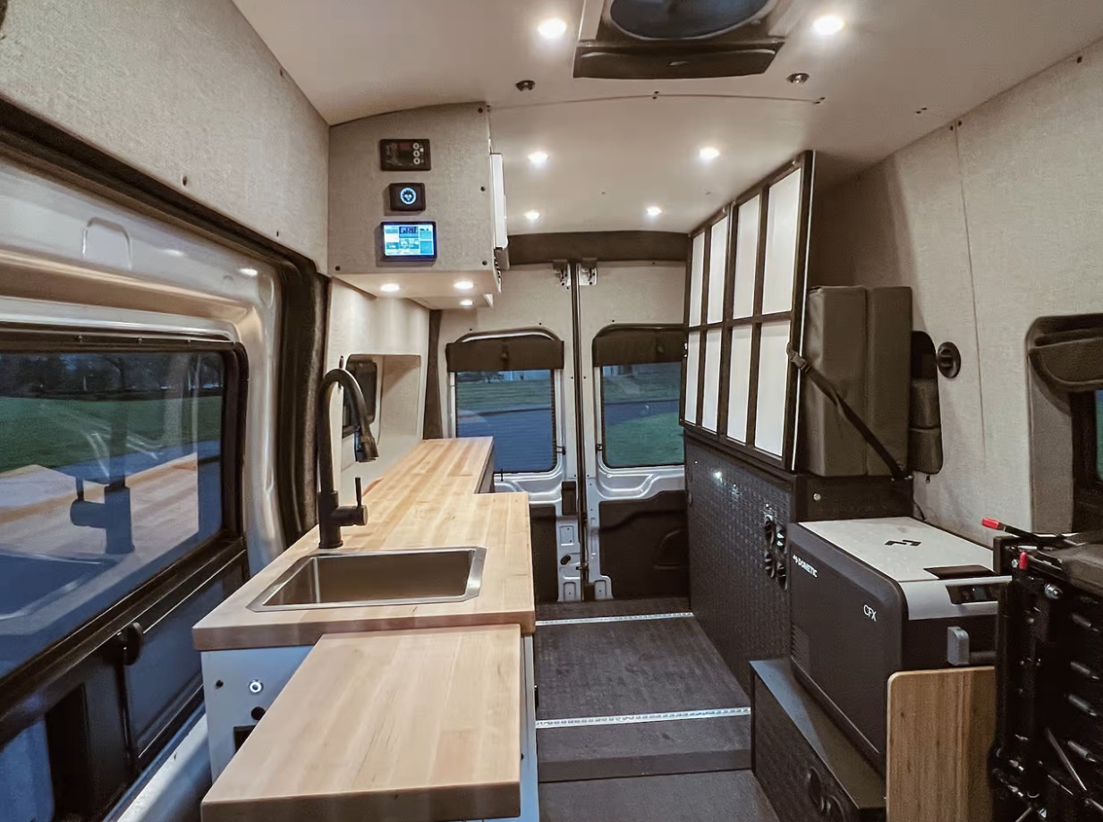 rvupgrades - The inside of a Ford camper van from Grit...