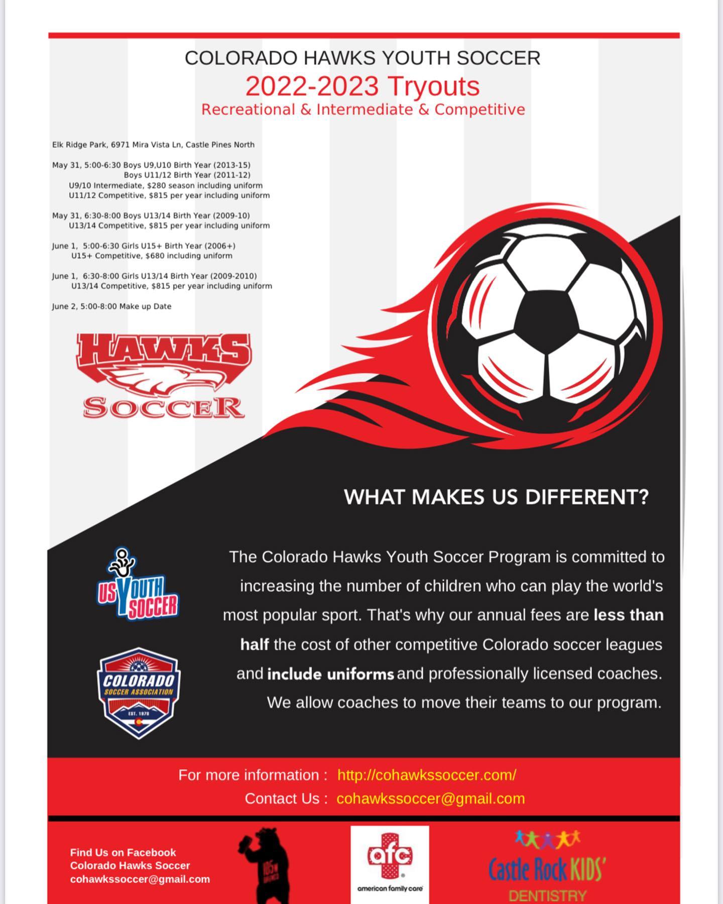 Colorado - Don’t miss the Colorado Hawks tryouts for 2022-2023 ...