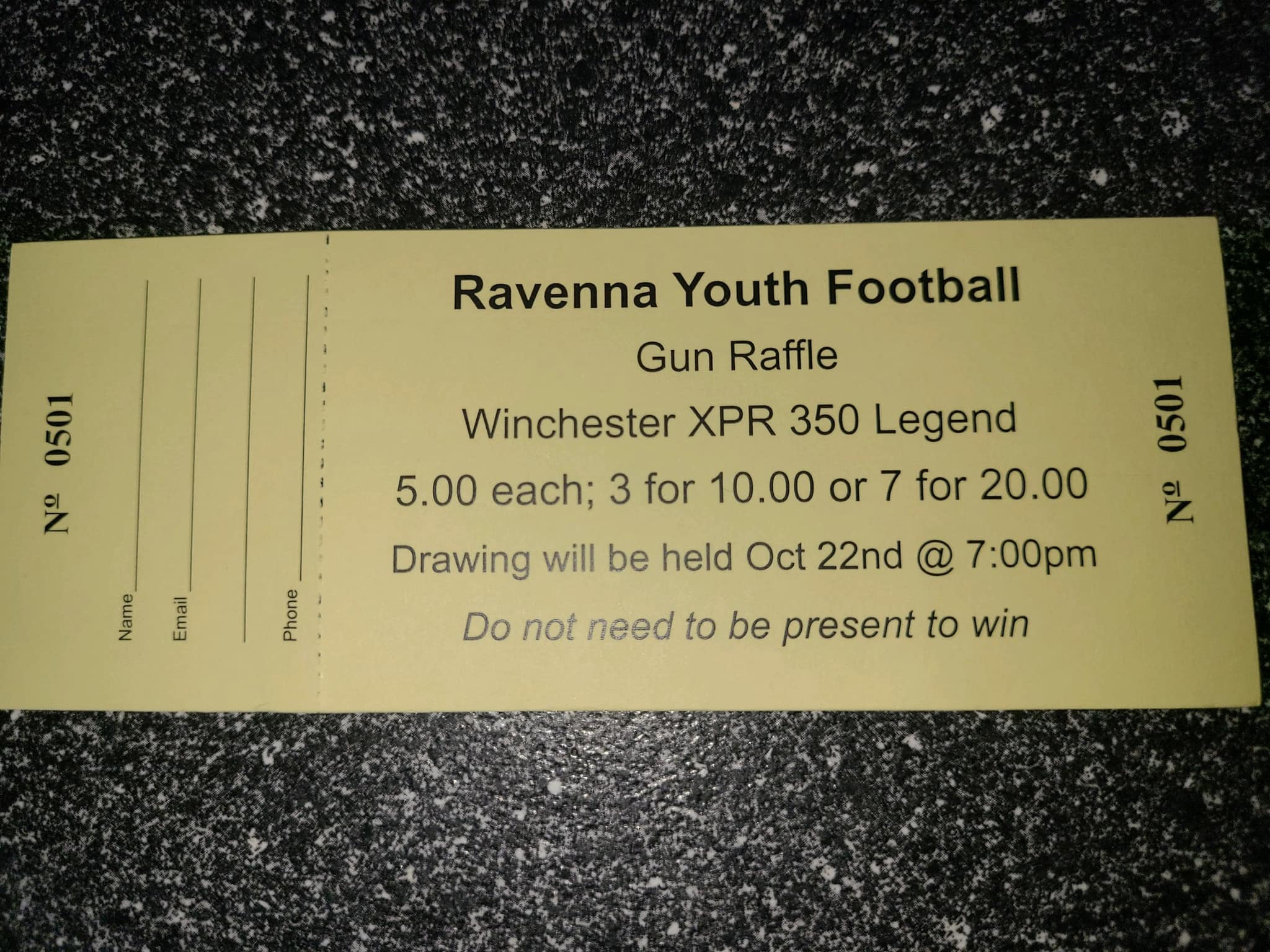 This years raffle... - Ravenna, MI - Youth Football & Cheer