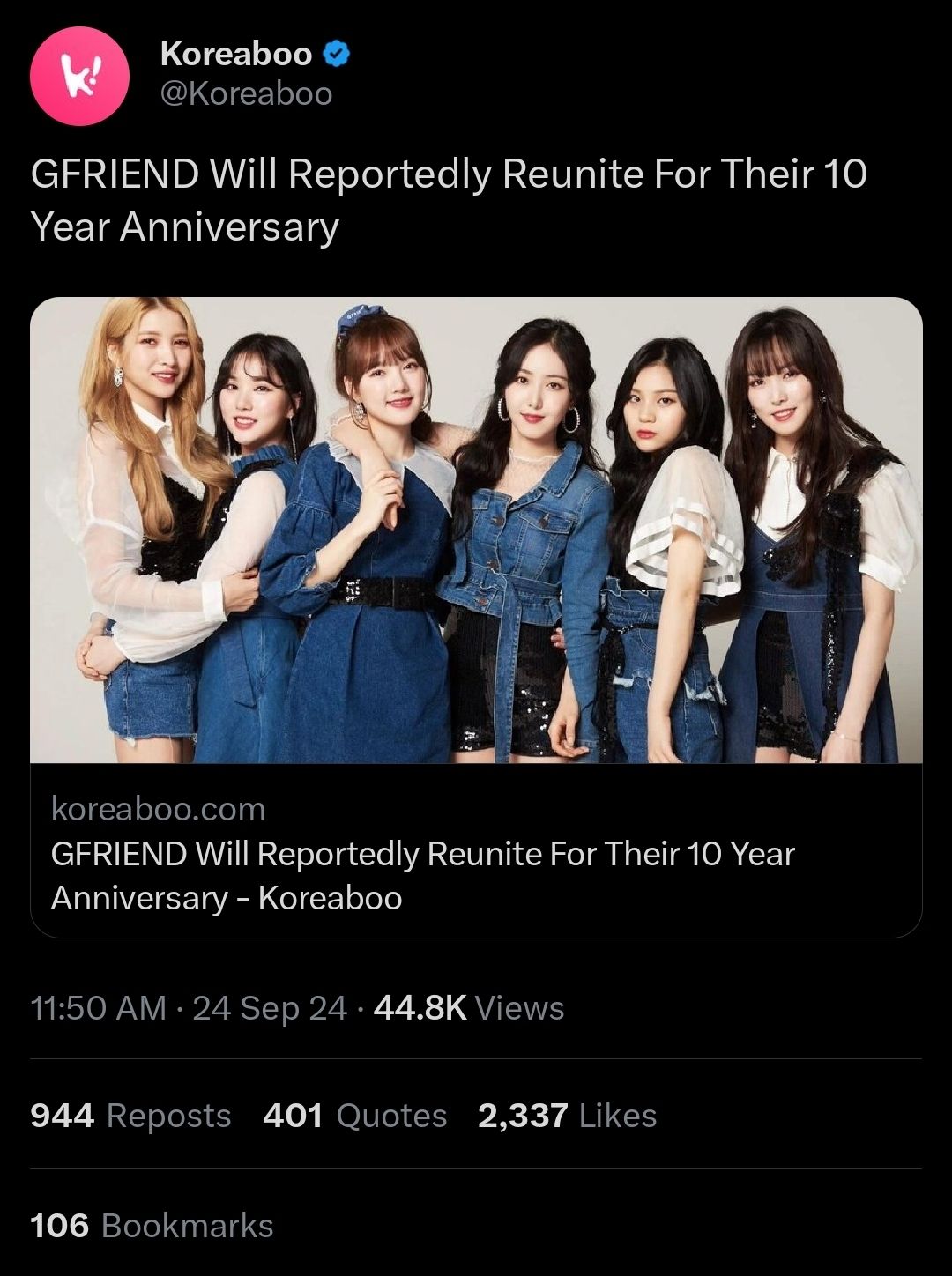 Gfriend announces January comeback and reunion