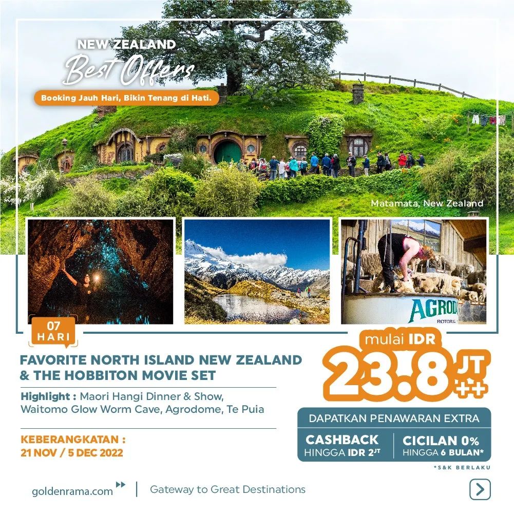New Zealand menawarkan wisata alam... - Golden Rama Tours | Facebook
