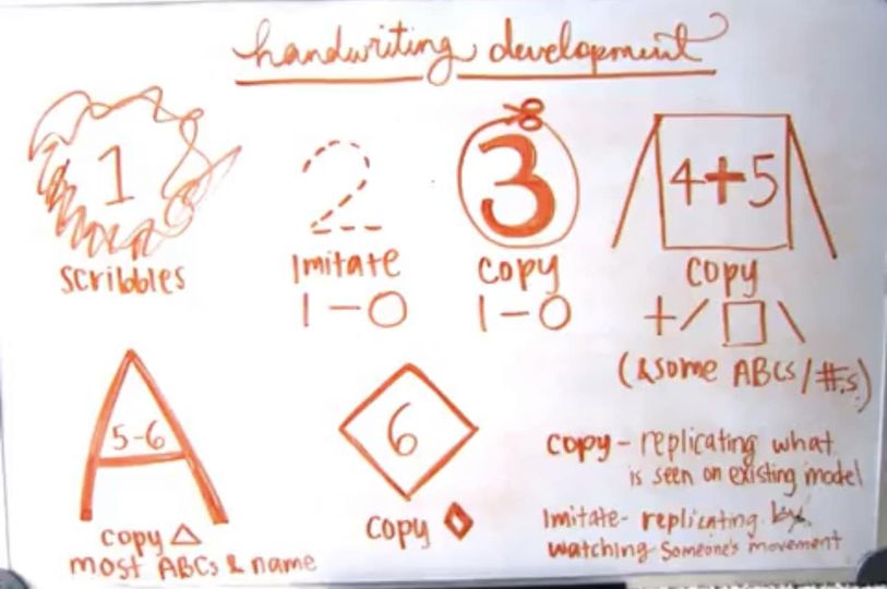 The OT Toolbox - Great breakdown of handwriting development through the ...