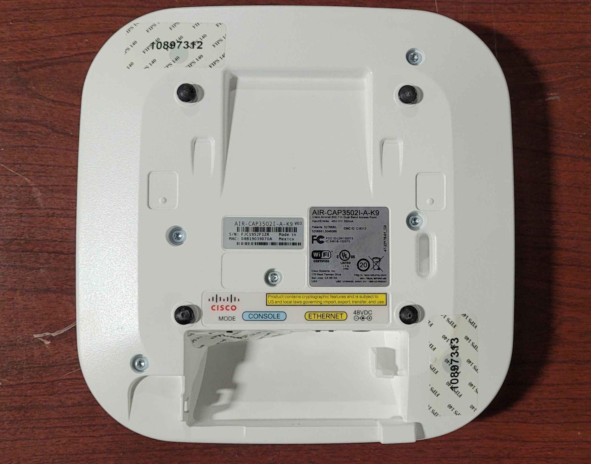 Access Point Cisco AIR-CAP1602I-E-K9 Dual-band 802.11n WiFi - Usato