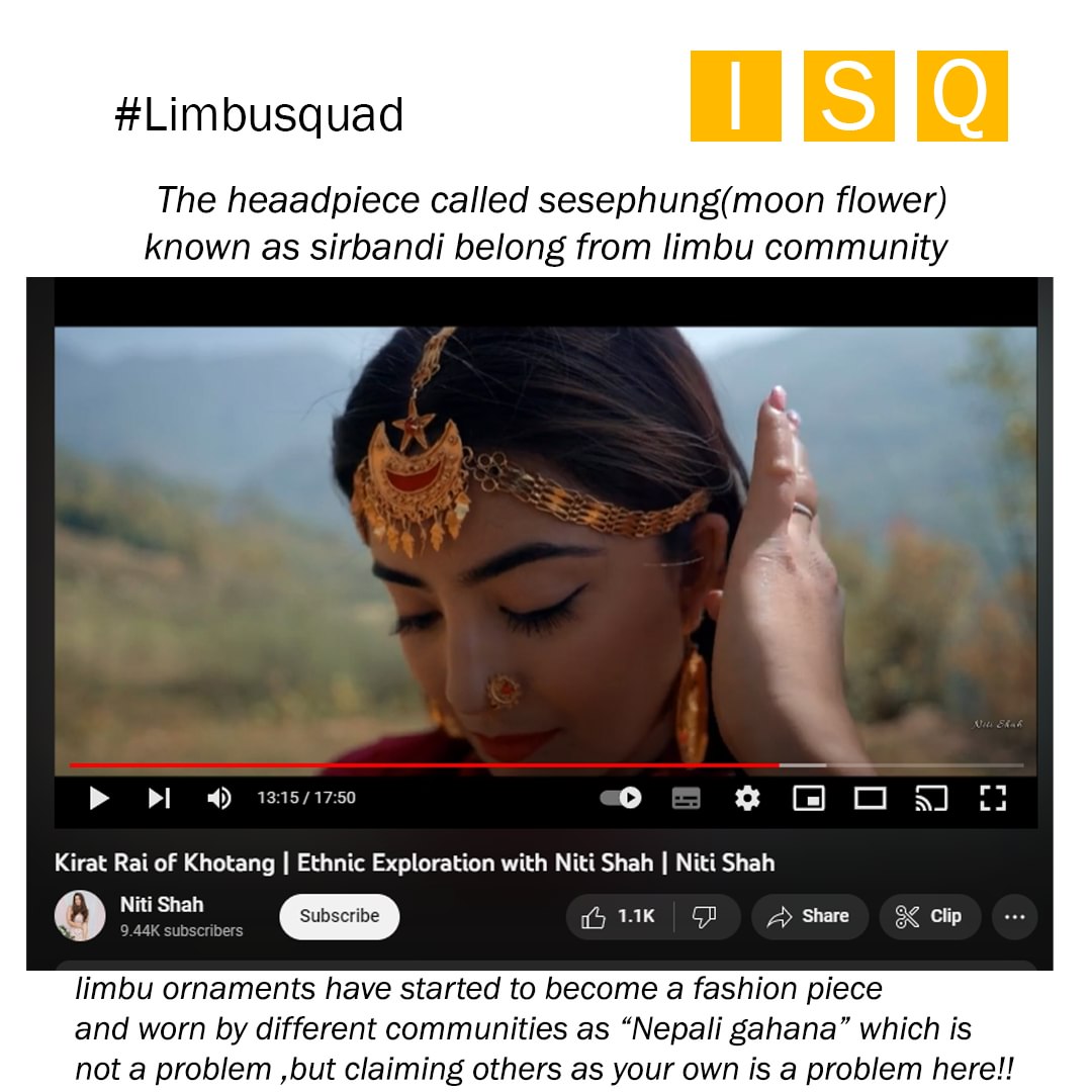 LIMBU - The sirbandi is from the Limbu community, not the Rai community ...