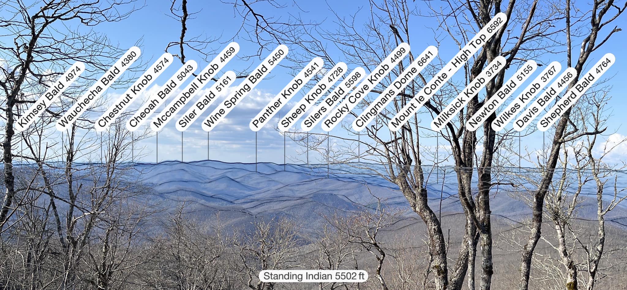 Hike from Dicks Creek Gap to Standing Indian Camp