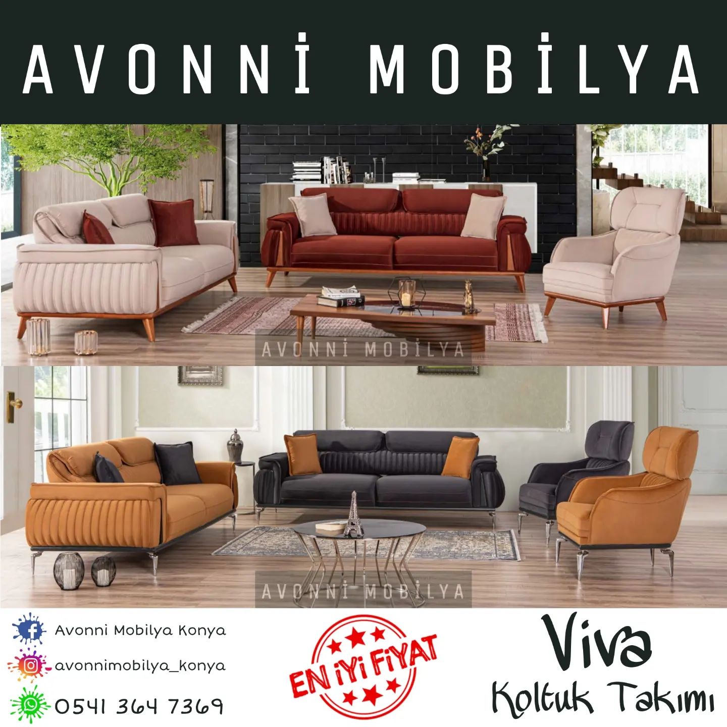 🛋️Viva Koltuk Takımı En Uygun Fiyat... - Avonni Mobilya Konya