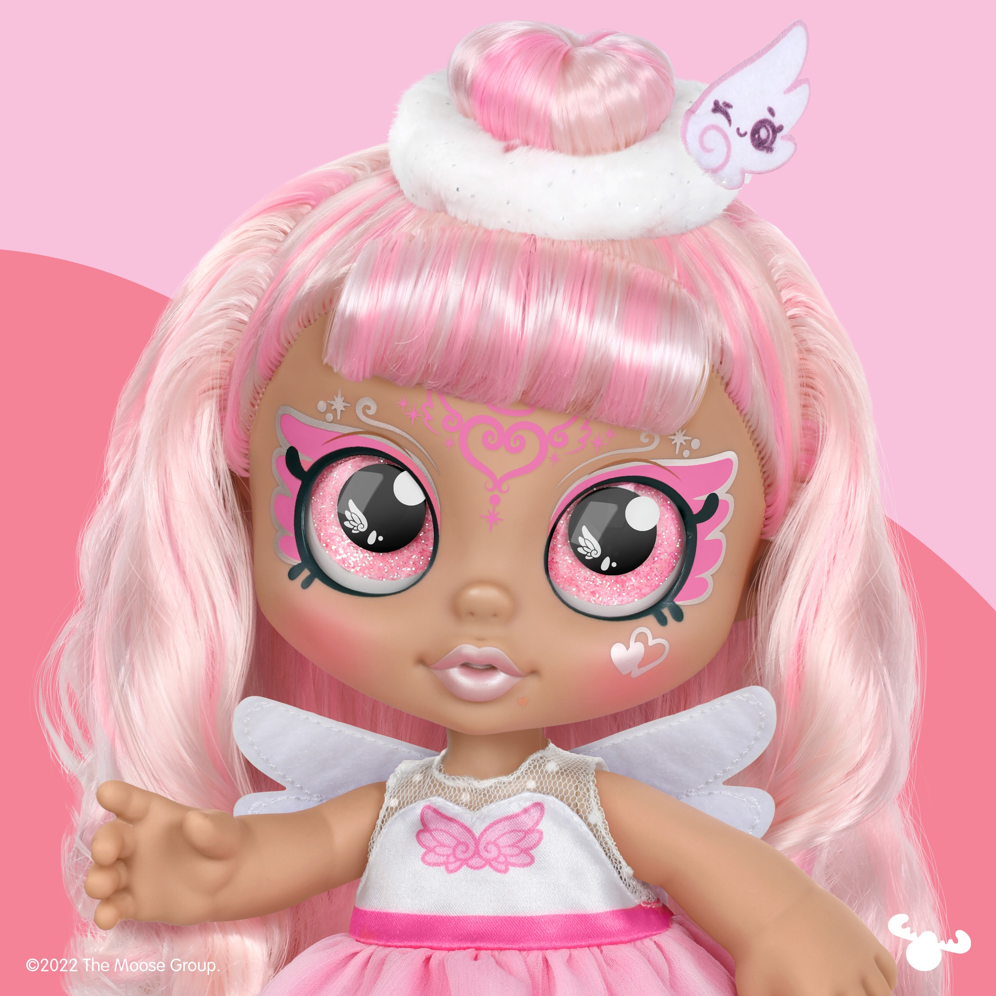 Angelina Wings has transformed into a pretty pink angel for the