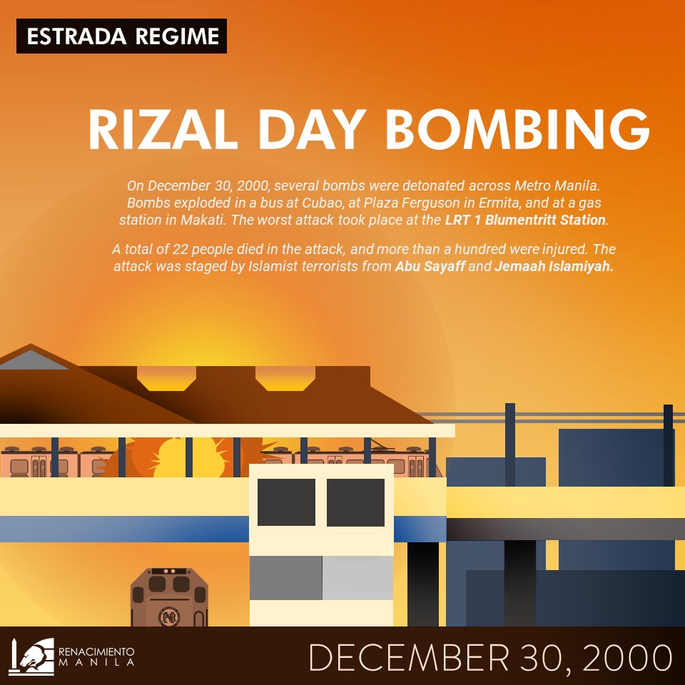 Renacimiento - On this Day: DECEMBER 30, 2000 The Rizal Day Bombing On ...