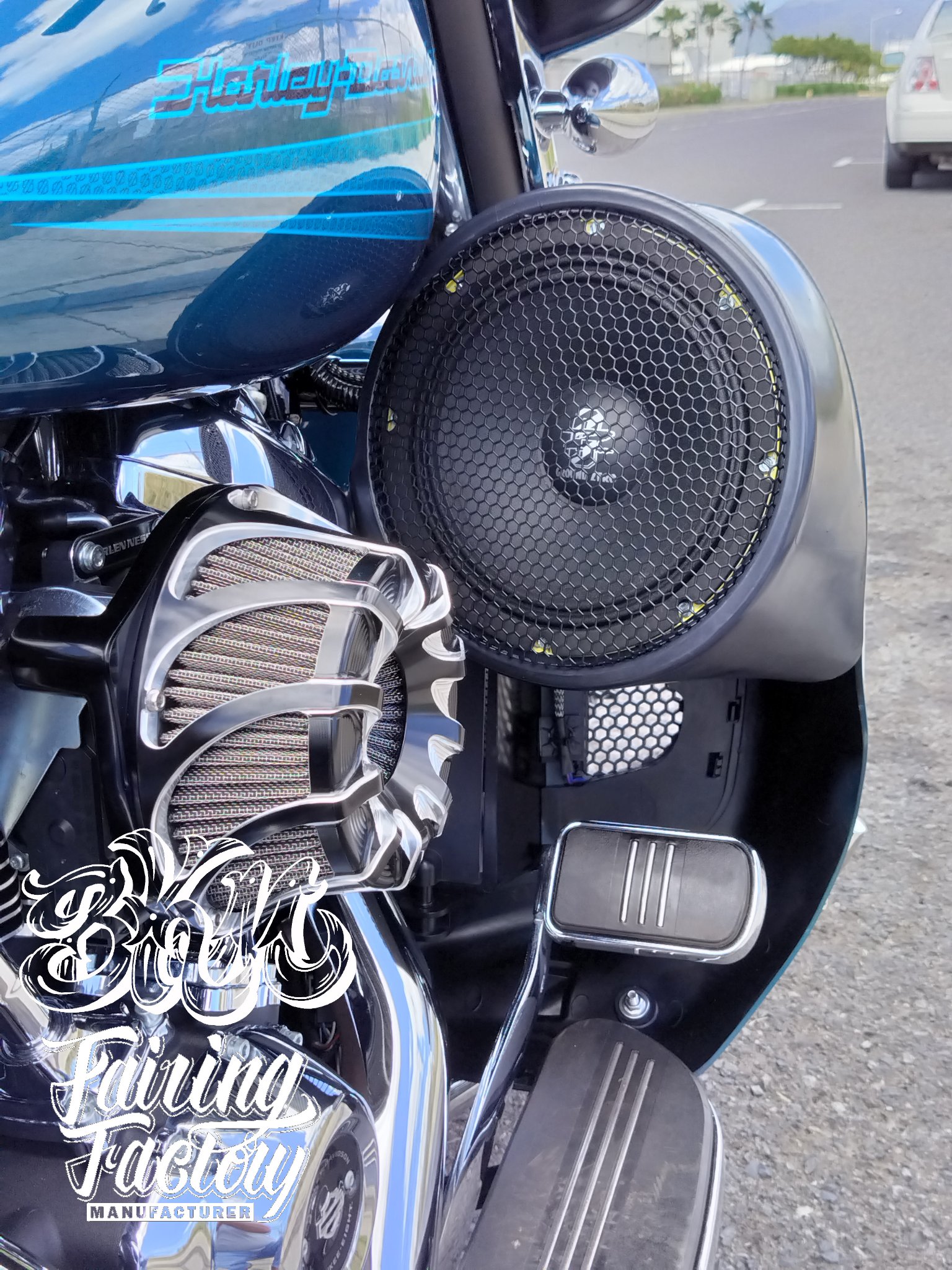 TCMT Lower Vented Leg Fairing Glove Box Fits For Harley Air