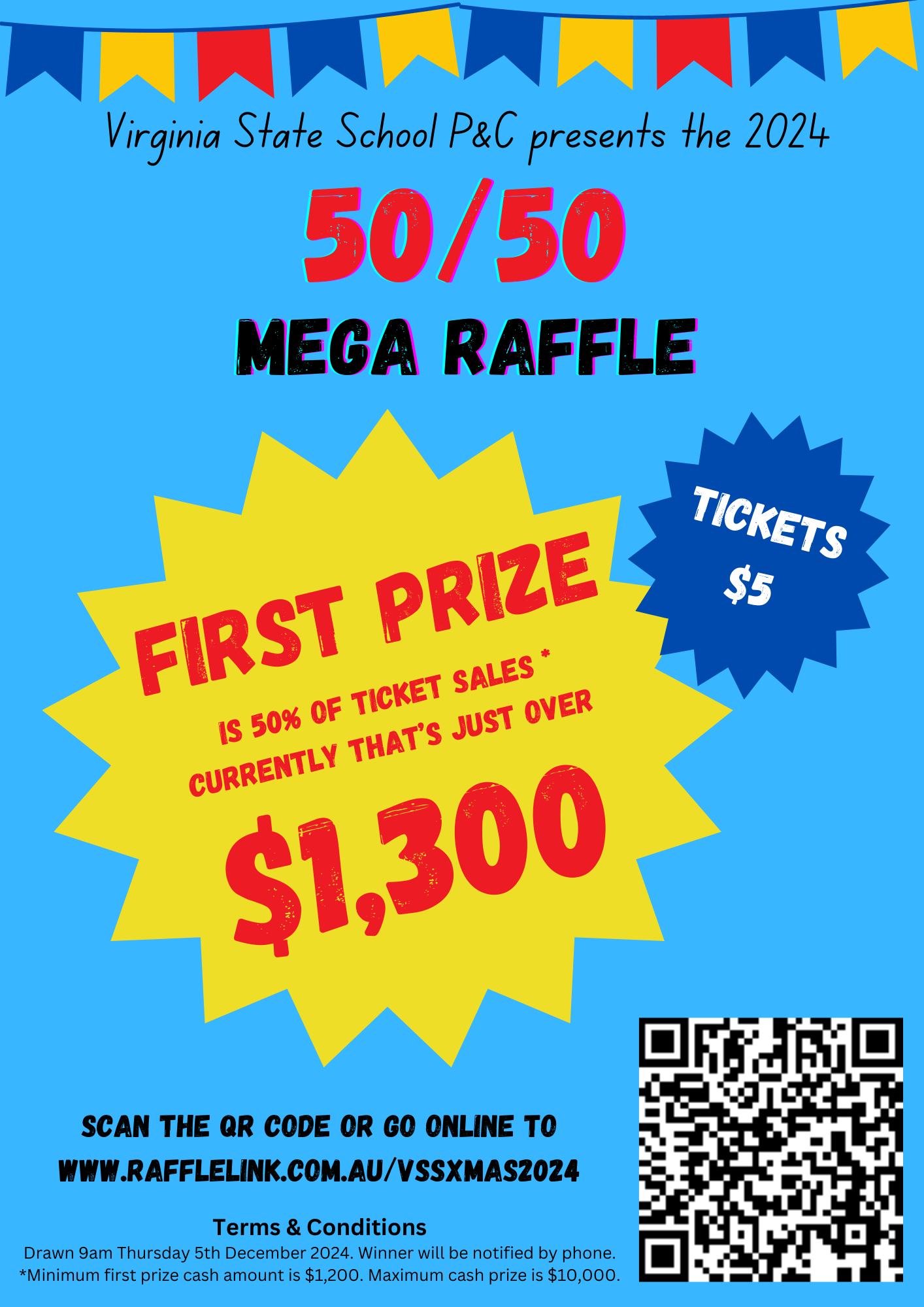Virginia - 💰 Current first prize in our end of year 50/50 Mega Raffle ...