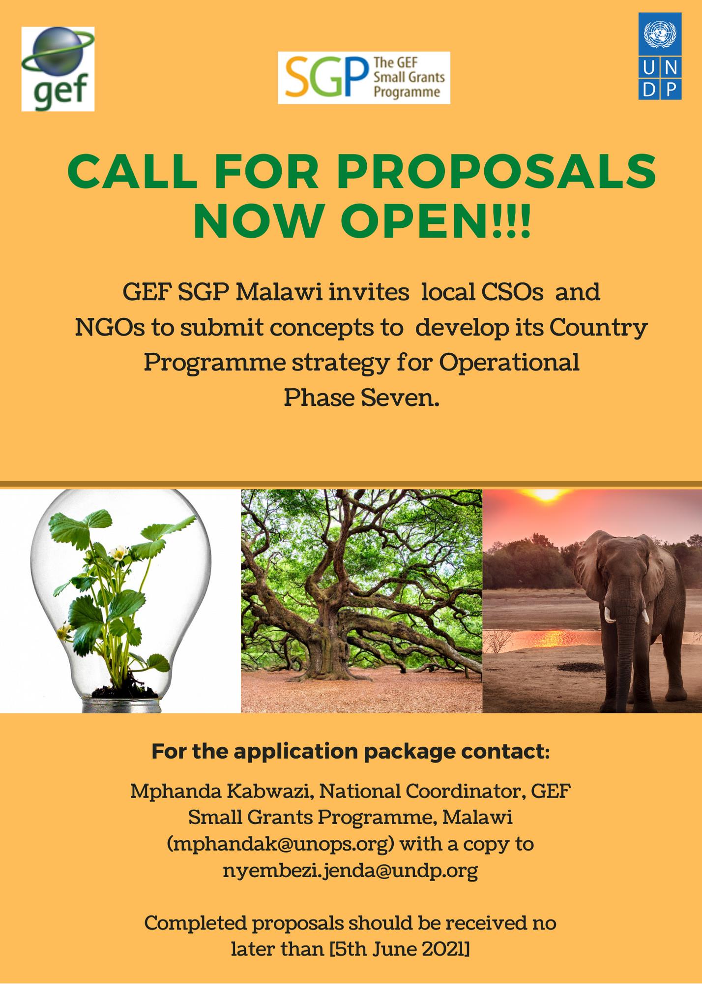 UNDP Malawi - Call for Proposals!!! The GEF Small Grants... | Facebook