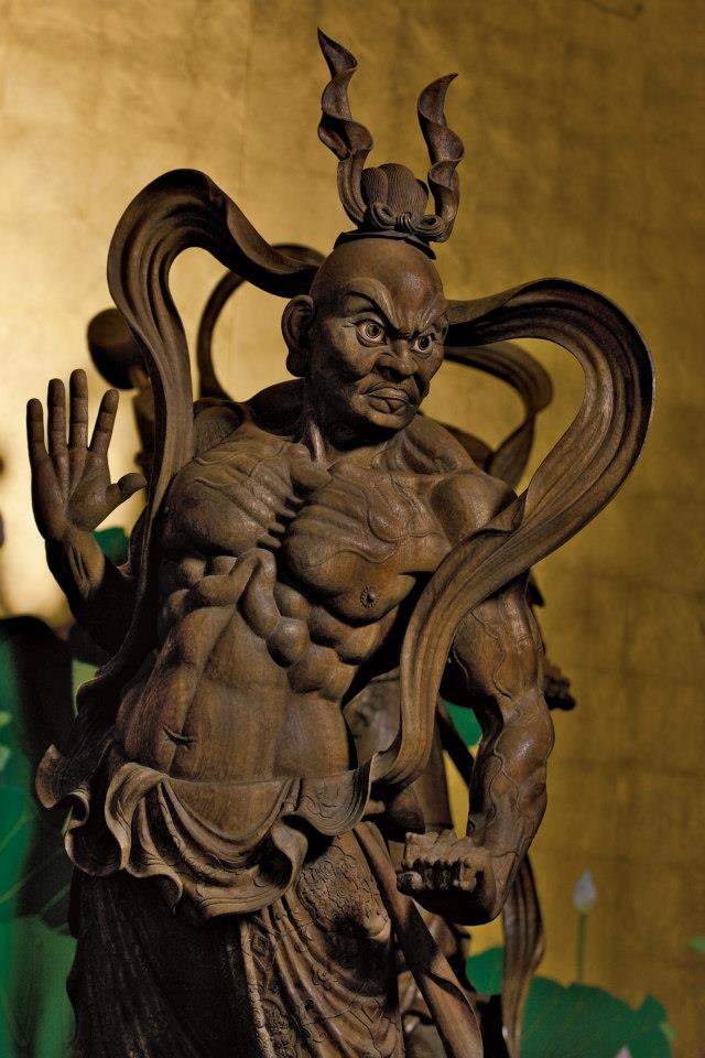 仏教美術 古木 金剛力士像 仏像 迫力 H 約50㎝ 【公式通販】