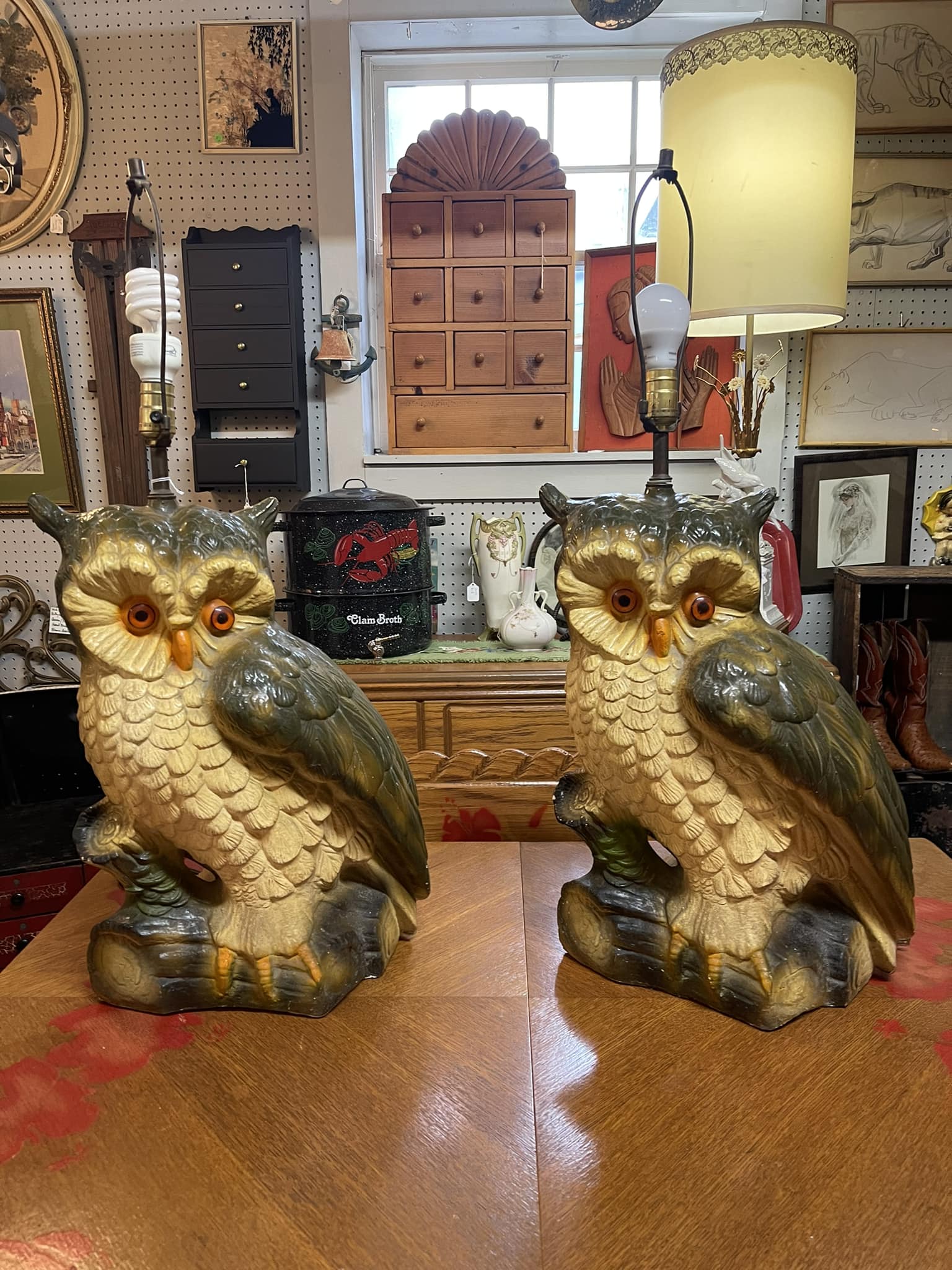OWL112 アンティーク 20枚 まとめ売り 着用 リメイク 大量セット Vintage owl set for sale
