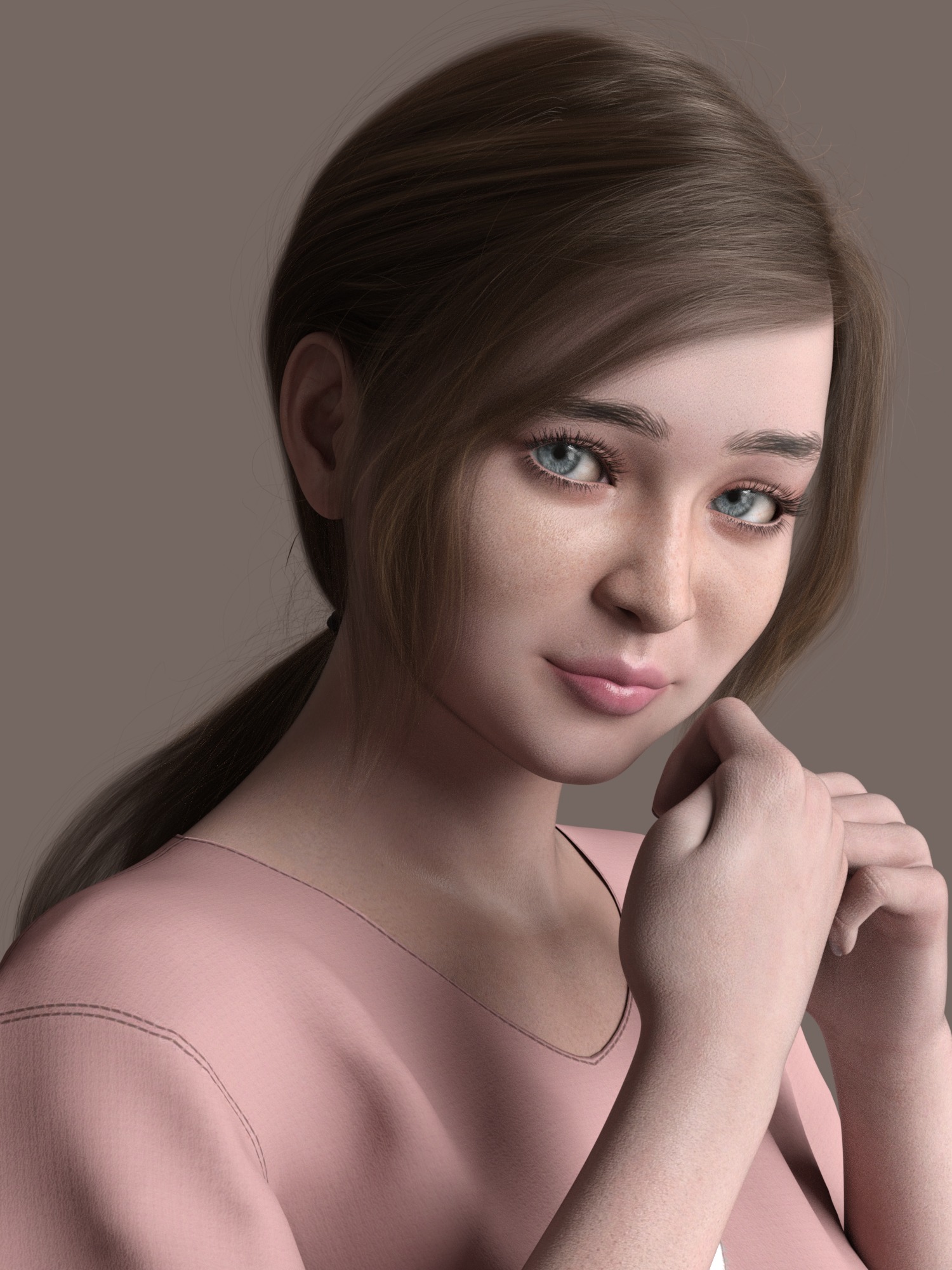 created ） female I character No.001 A