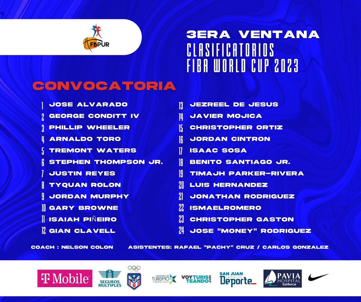 La Guerra del BSN - #FIBA OFICIAL: Los 24 jugadores que forman parte de ...
