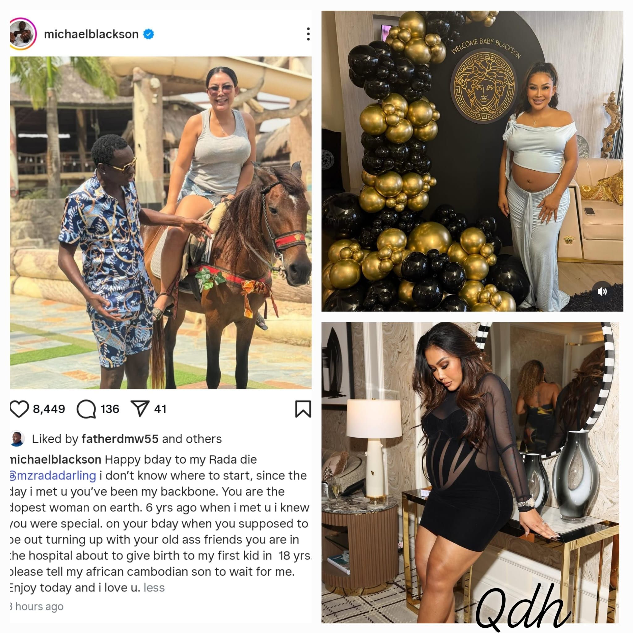 QueenD - Micheal Blackson, on instagram, while wishing his fiancée Rada ...