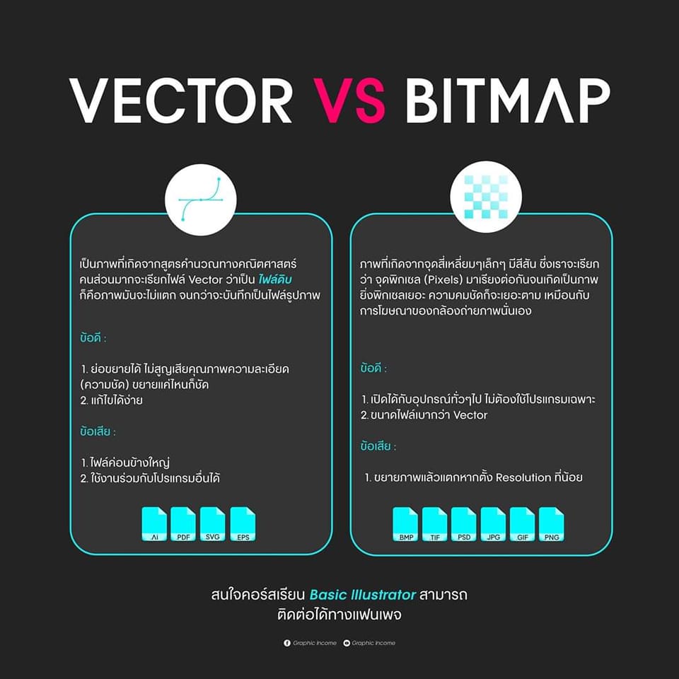 Graphic Income - VECTOR VS BITMAP 🙀 . Vector... | Facebook