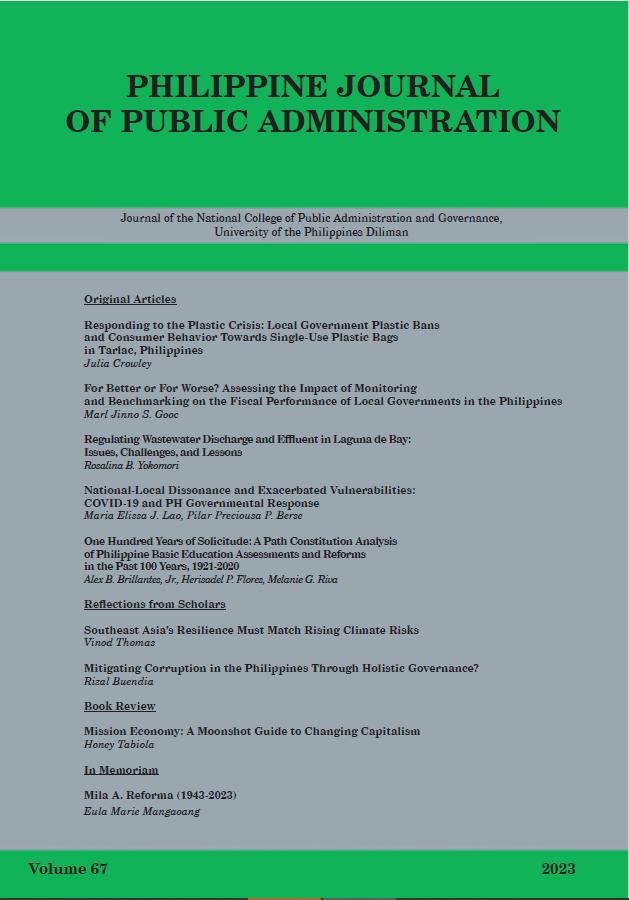Philippine Journal of Public Administration | Quezon City