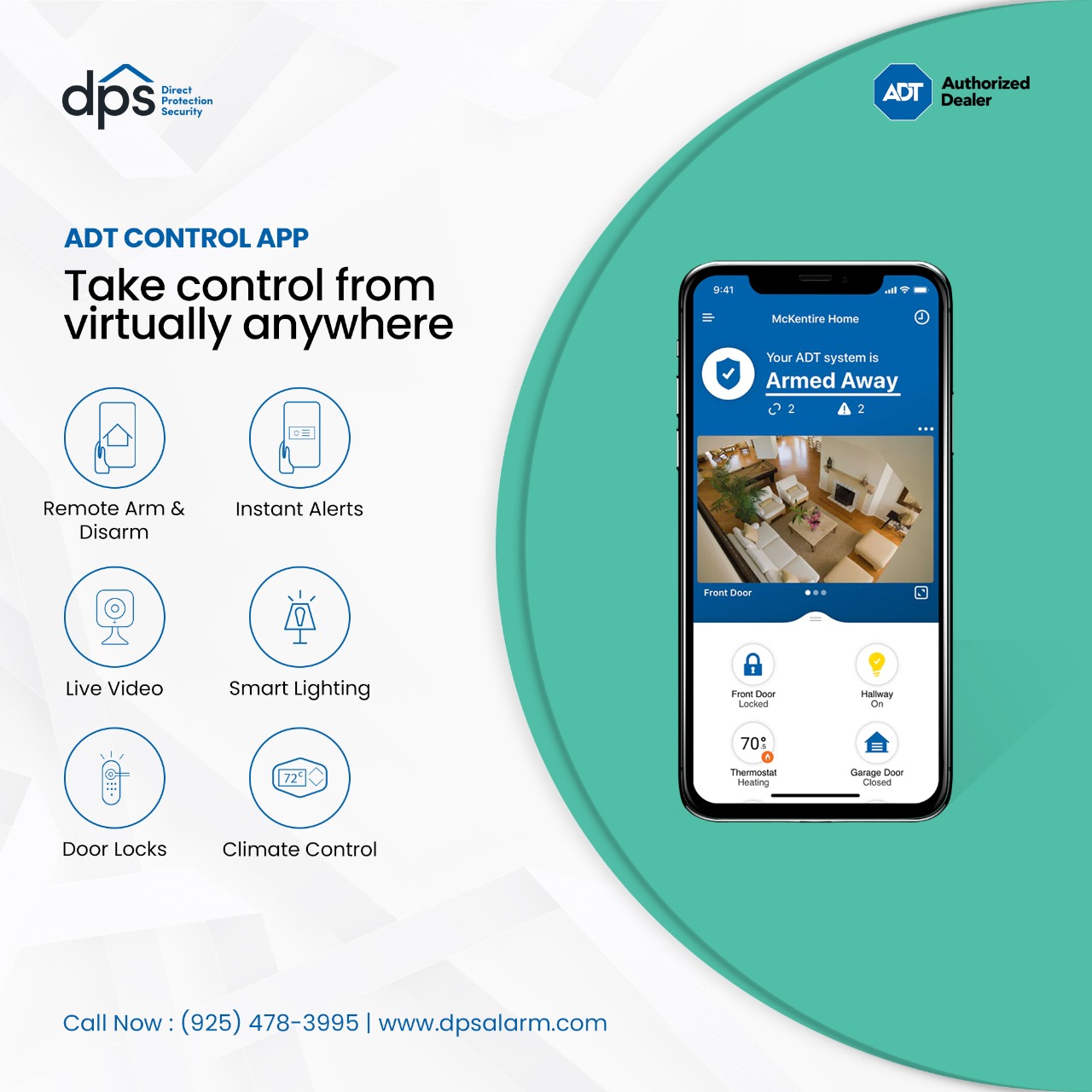 The ADT mobile app offers you... - Direct Protection Security