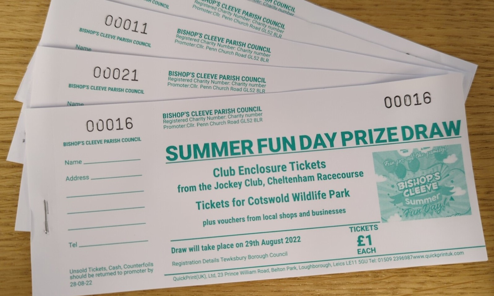You can now buy raffle... - Bishops Cleeve Parish Council