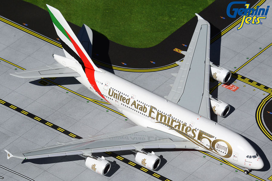 Geminijets Emirates A380 UAE 50th anniversary model