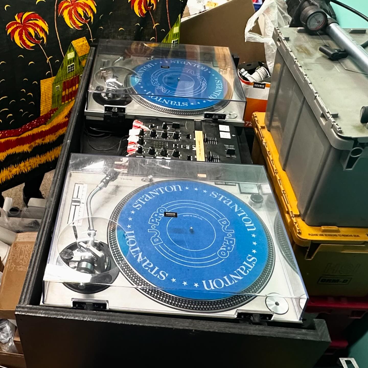 Brand new Technics SL-1200MK5 turntables and Vestax PMC-05ProIII