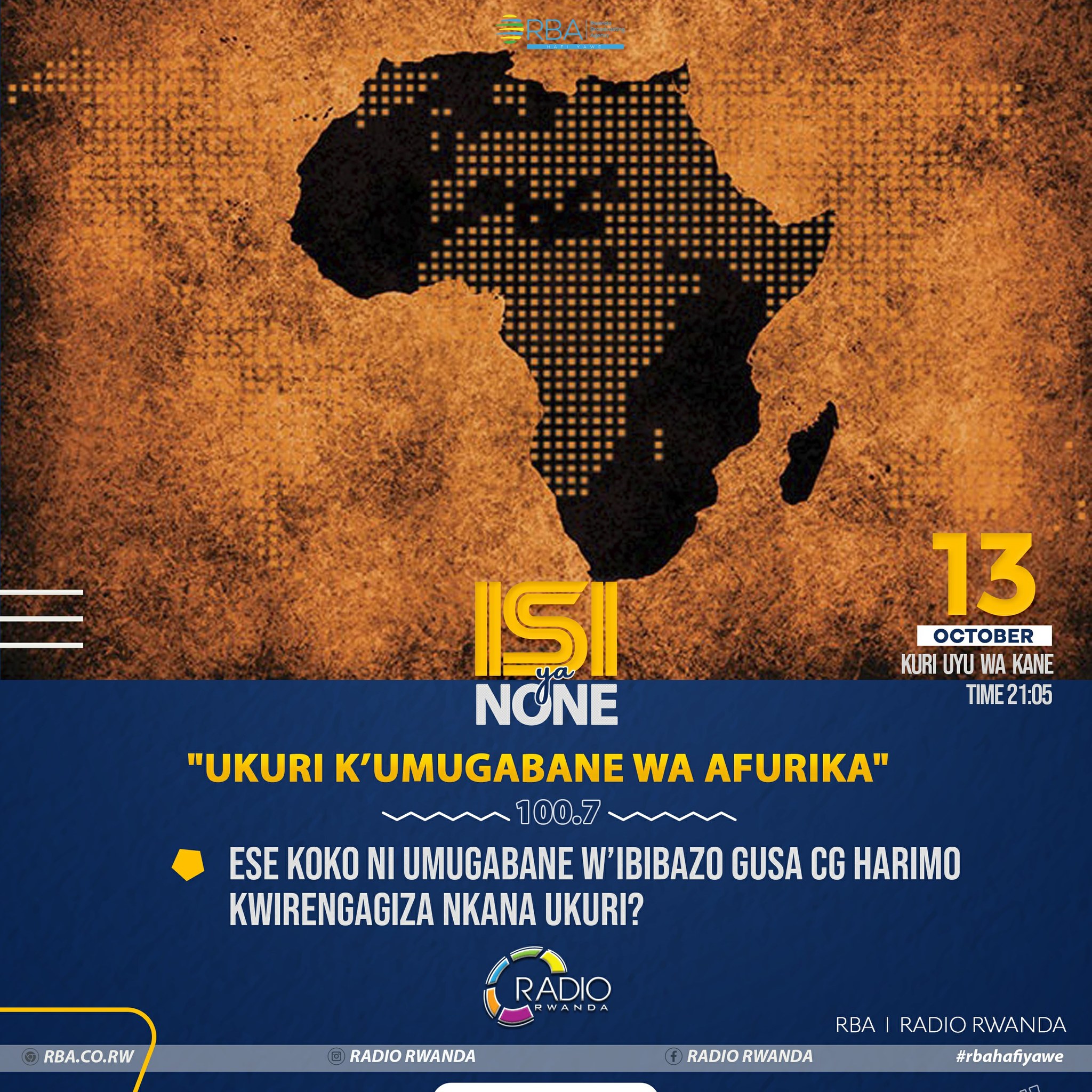 RADIO RWANDA - Umva 📻ISI YA NONE📻 ⏯️Ese koko Afurika ni... | Facebook