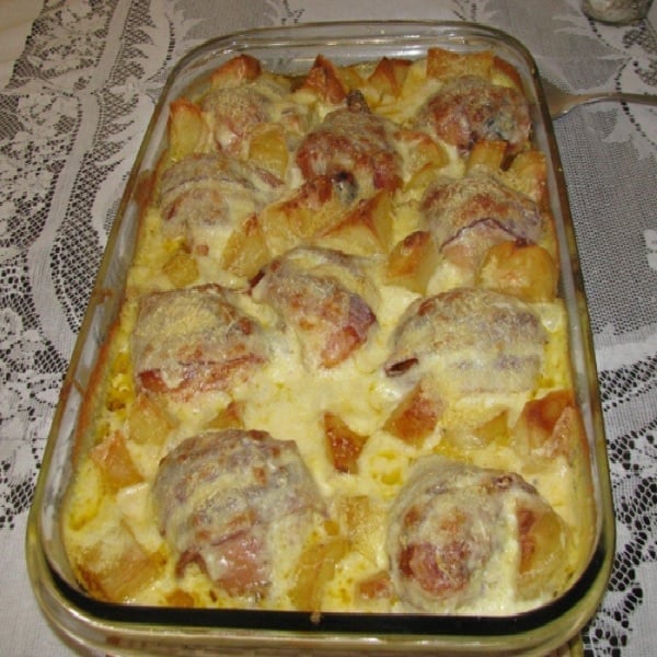 Receitas - FRANGO ASSADO COM REQUEIJÃO E BACON INGREDIENTES 10 coxas de ...