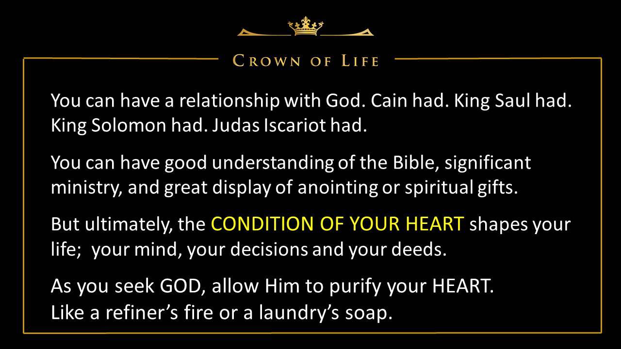 The LORD said to Cain, “Why... - CROWN of LIFE Church, Perth | Facebook