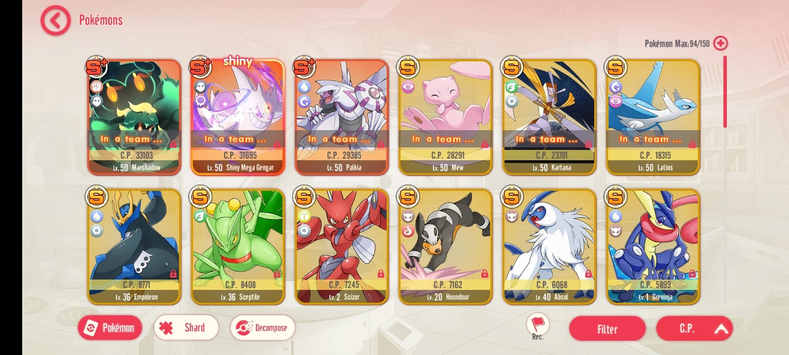 Megamon Asia Id with 35k+ gems vip 12 Only 10$if anyone