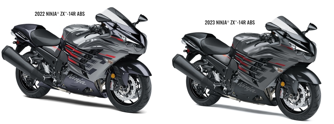 What is the name of the maroon color on the 23 Kawasaki Ninja ZX 14R?