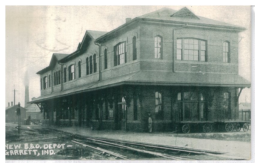 This is a copy of a photograph of the new B. & O. Railroad Depot ...