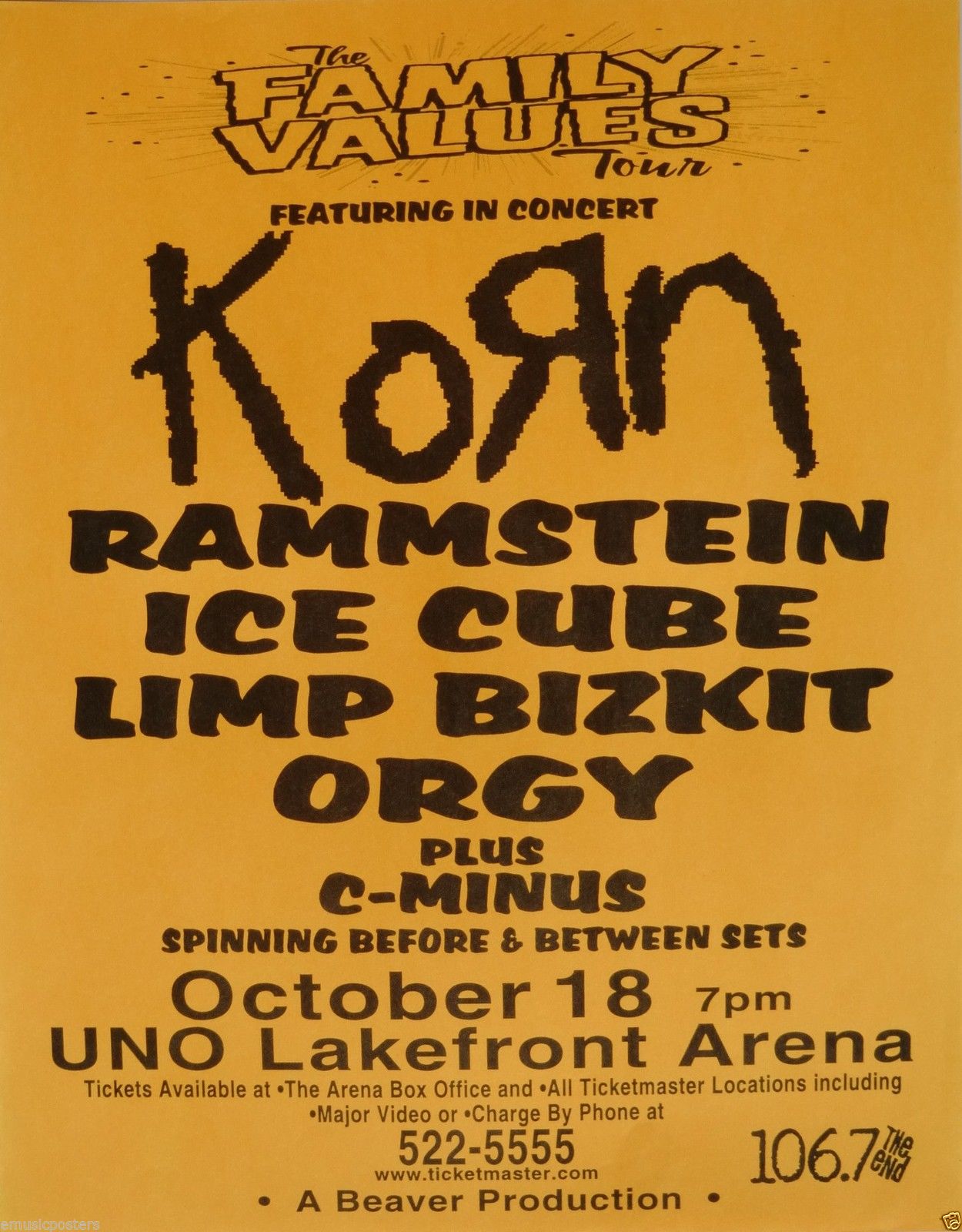 Family Values tour launched in 1998