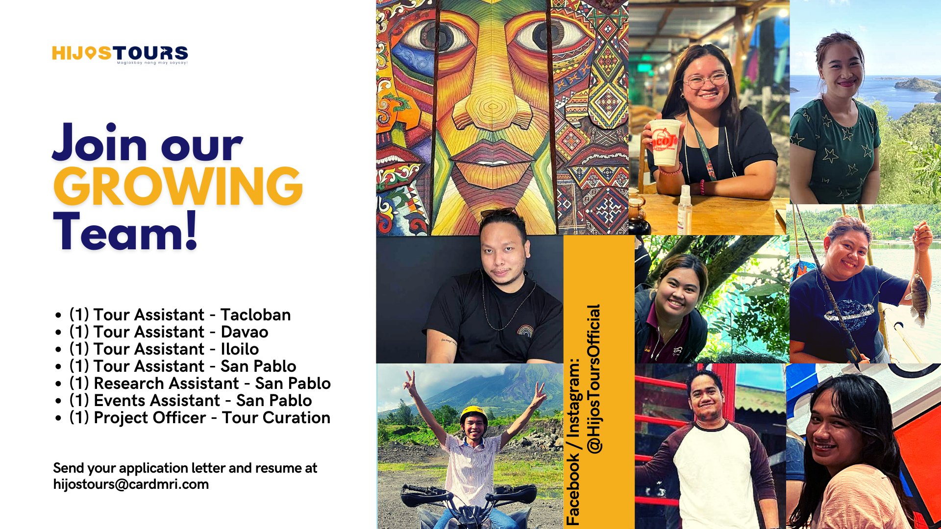 Hijos Tours - HIRING‼️ HIRING‼️ Do you want to work while... | Facebook
