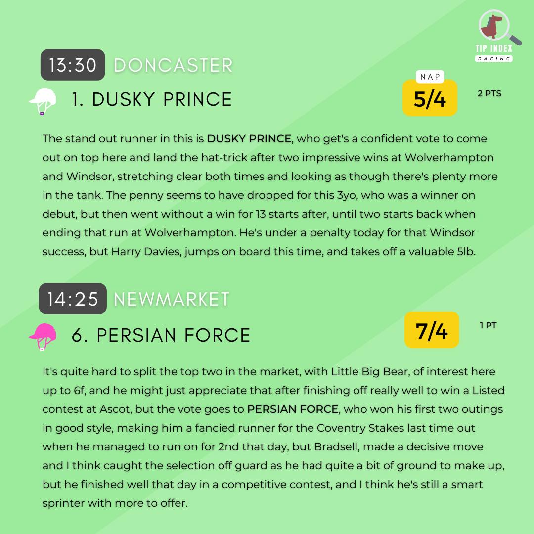 Tip Index - 🐎 Thursday Racing Tips 🔍 It looks like a day... | Facebook