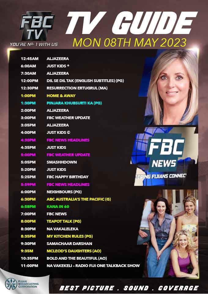 FBC TV - Your tv guides for today Monday 8th May 2023 | Facebook