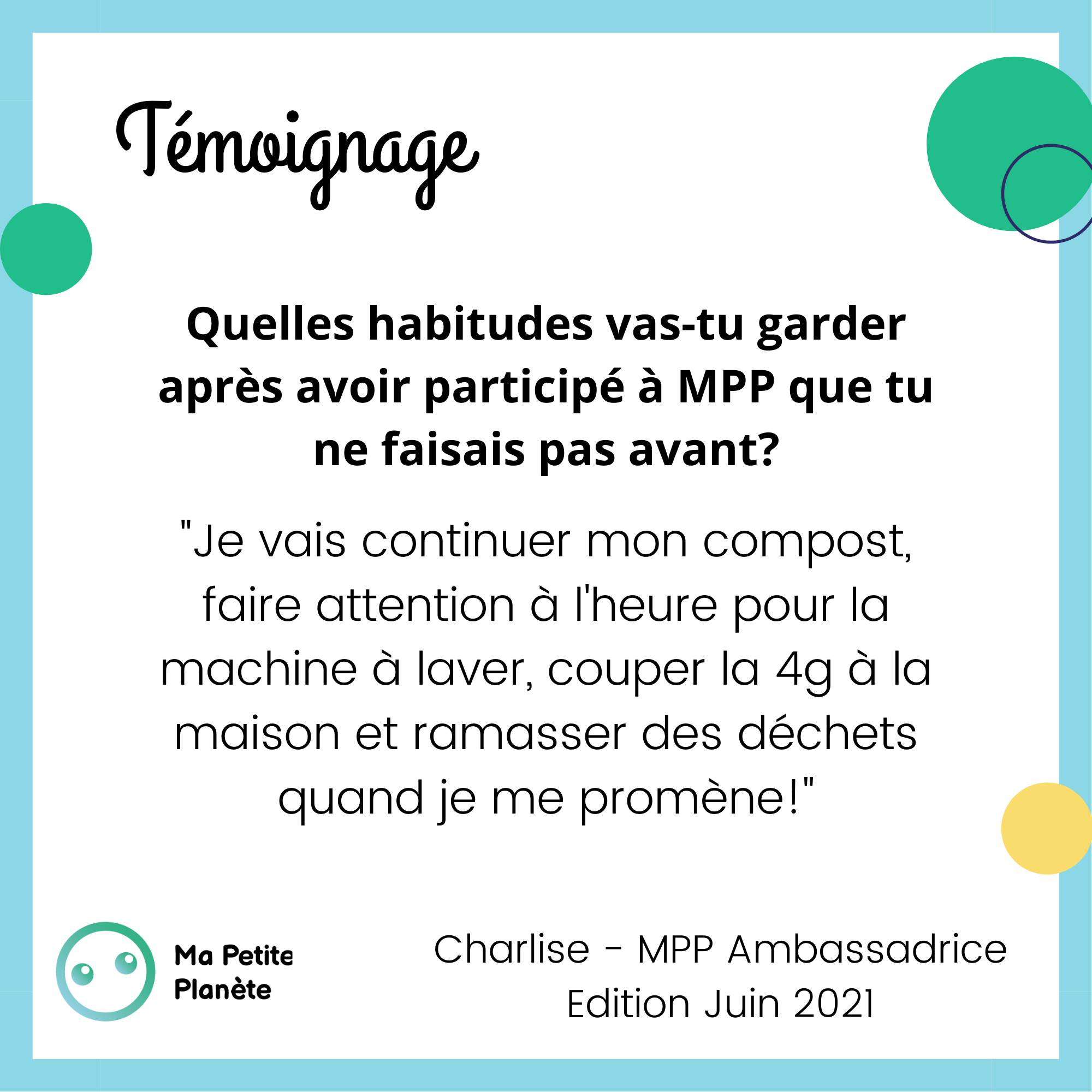 Témoignage MPP Player #9 👉 Et toi,... - Ma Petite Planète