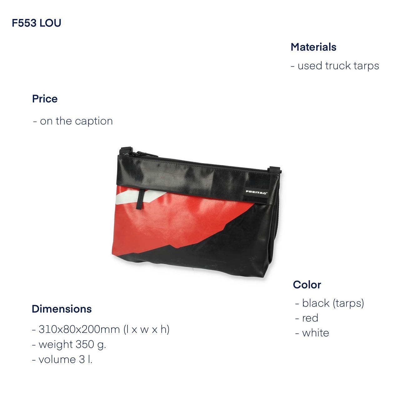 5cm.freitag - F553 LOU ☁️ Lou 08 ☁️ Color: black (ผ้าใบดำ...