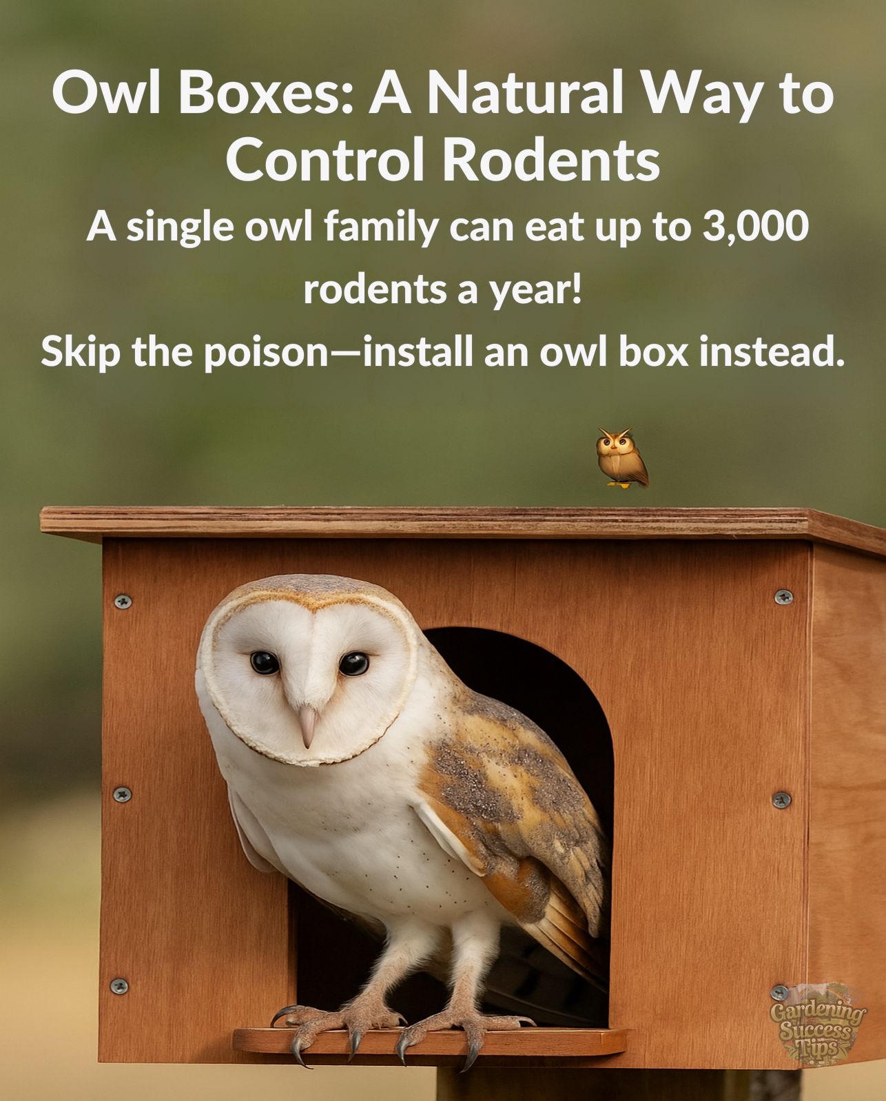 Gardening - Natural Rodent Control with Owls Owls are nature's pest ...